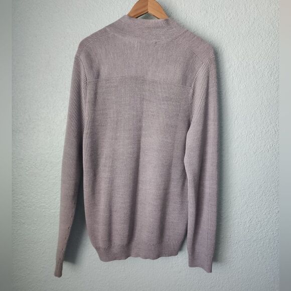 Michael Kors Gray V-Neck Sweater with Soft Texture and Relaxed Fit wool blend - Picture 2 of 8